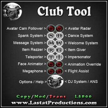 Club Tool / DJ - Dance - Emote - Host HUD